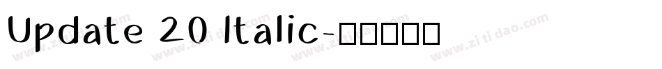 Update 20 Italic字体转换